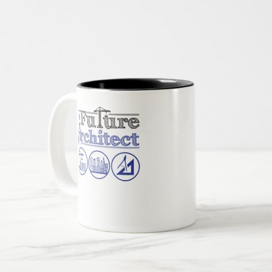 Tasse 2 Couleurs Architecture future (Devant gauche)