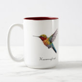 Tasse 2 Couleurs Arcs-en-ciel : L'art des colibris, personnalisé (Gauche)