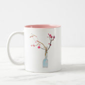 Tasse 2 Couleurs Ardoise en sakura cerise en fleurs (Gauche)