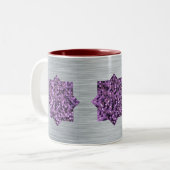 Tasse 2 Couleurs Argent avec pourpre (Devant gauche)