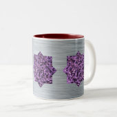 Tasse 2 Couleurs Argent avec pourpre (Devant droit)