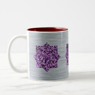 Tasse 2 Couleurs Argent avec pourpre