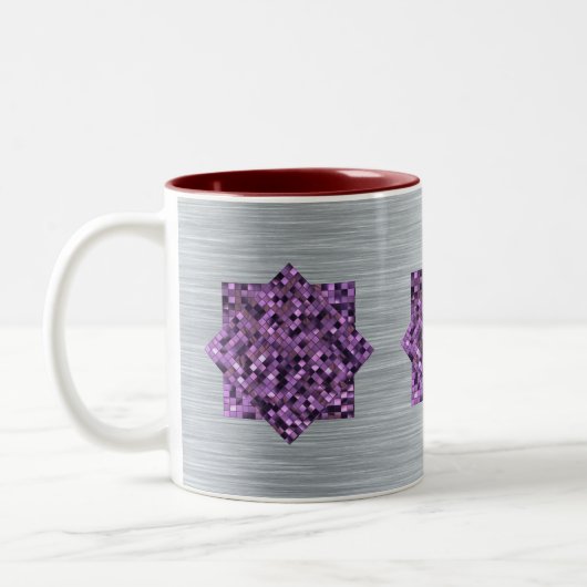 Tasse 2 Couleurs Argent avec pourpre (Gauche)