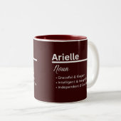 Tasse 2 Couleurs Arielle Girl Name Definition Personalized (Devant droit)