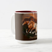 Tasse 2 Couleurs Arizona Chevaux sauvages (Devant gauche)