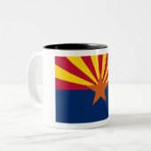 Tasse 2 Couleurs Arizona Drapeau : Réglage de Star Sun, État du cui (Devant gauche)
