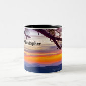 Tasse 2 Couleurs Arizona Sunset Pine Tree Mounts Vue Pittoresque (Centre)