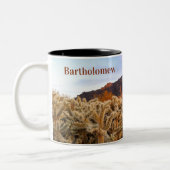 Tasse 2 Couleurs Arizona Superstition Mountain Cholla Cactus (Gauche)