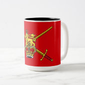 Tasse 2 Couleurs Armée britannique (armée britannique) (Devant droit)