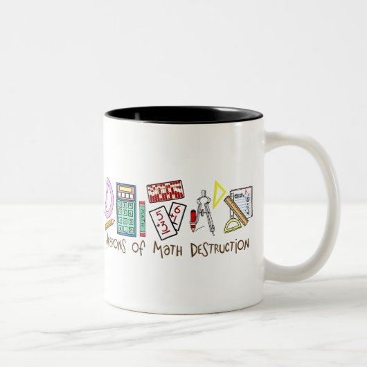 Tasse 2 Couleurs Armes de destruction de maths (Droit)
