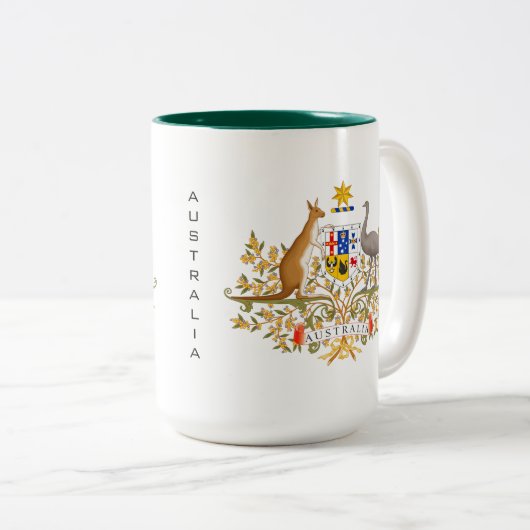 Tasse 2 Couleurs armoiries de l'australie (Devant droit)