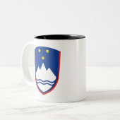 Tasse 2 Couleurs armoiries de slovénie (Devant gauche)