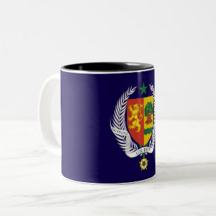Tasse 2 Couleurs Armoiries du pays Sénégal symbole emblème drapeau
