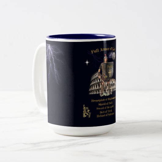 Tasse 2 Couleurs Armure complète de DIEU (Devant gauche)