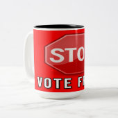 Tasse 2 Couleurs Arrêter la fraude électorale (Devant gauche)