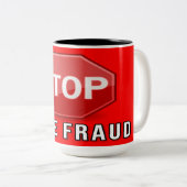 Tasse 2 Couleurs Arrêter la fraude électorale (Devant droit)