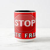 Tasse 2 Couleurs Arrêter la fraude électorale (Centre)