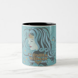 Tasse 2 Couleurs Arrière - plan Bleu de Wonder Woman