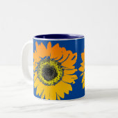 Tasse 2 Couleurs Arrière - plan bleu tournesol (Devant gauche)