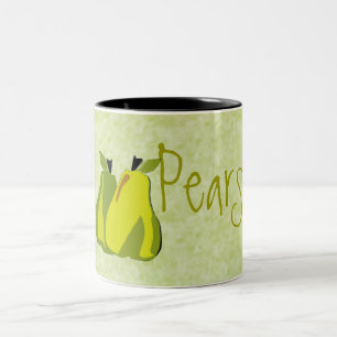 Tasse 2 Couleurs Arrière - plan d'aquarelle PEARfect Pears