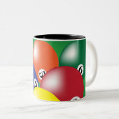 Tasse 2 Couleurs Arrière - plan de billard (Devant droit)