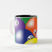 Tasse 2 Couleurs Arrière - plan de billard (Devant gauche)
