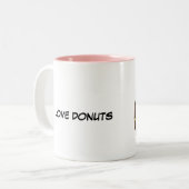 Tasse 2 Couleurs Arrière - plan Donuts illustré (Devant gauche)