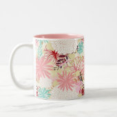 Tasse 2 Couleurs arrière - plan floral 4 (Gauche)