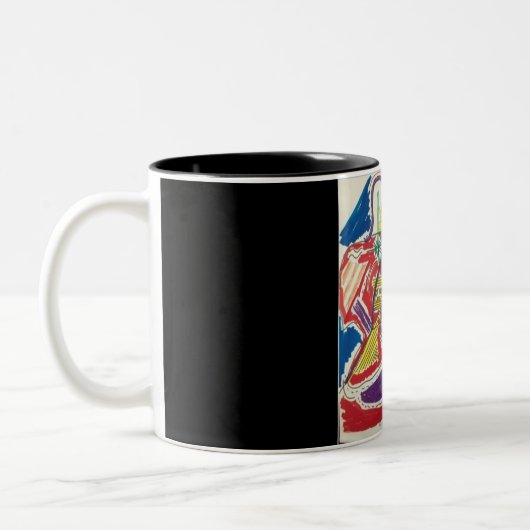 Tasse 2 Couleurs Arrière - plan noir Abstrait (Gauche)