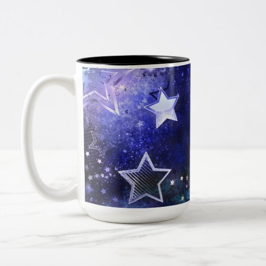 Tasse 2 Couleurs Arrière - plan spatial avec étoiles (Gauche)