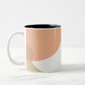 Tasse 2 Couleurs Art Abstrait Design orange rouge (Gauche)