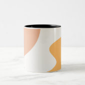 Tasse 2 Couleurs Art Abstrait Design orange rouge (Centre)