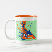 Tasse 2 Couleurs Art Abstrait Mint Green Starst Peinture (Gauche)