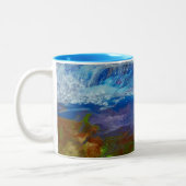Tasse 2 Couleurs art abstrait original Big Wave matins (Gauche)