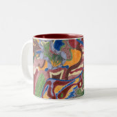 Tasse 2 Couleurs Art Abstrait "Pluie Drop" (Devant gauche)