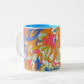 Tasse 2 Couleurs Art Abstrait "Rolling Sky" (Devant gauche)