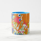 Tasse 2 Couleurs Art Abstrait "Rolling Sky" (Centre)