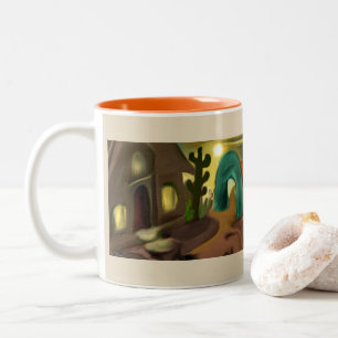 Tasse 2 Couleurs Art abstrait sud-ouest de la mission espagnole