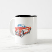 TASSE 2 COULEURS ART AUTOMOBILE DE VETTE ÉLÉGANT (Devant gauche)
