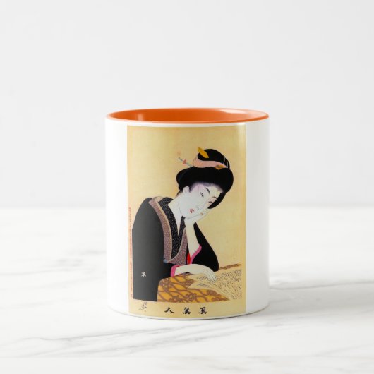 Tasse 2 Couleurs Art classique japonais oriental frais de dame de (Centre)