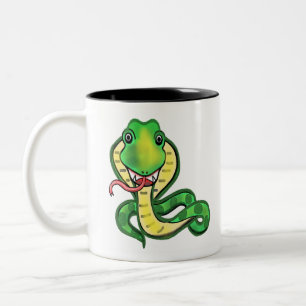 Tasse 2 Couleurs Art d'animal de reptile de serpent de cobra