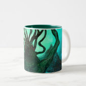 Tasse 2 Couleurs Art de bouclage de Lovecraft Cthulhu Mythos (Devant droit)