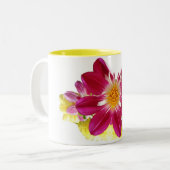 Tasse 2 Couleurs Art de fleur (Devant gauche)