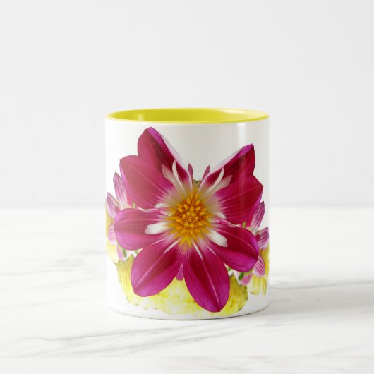 Tasse 2 Couleurs Art de fleur (Centre)