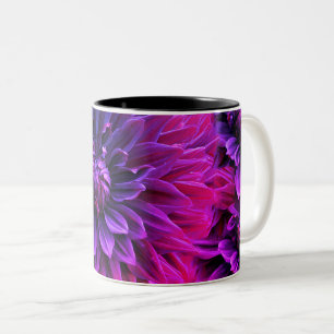 Tasse 2 Couleurs Art de fleur fractale vibrante