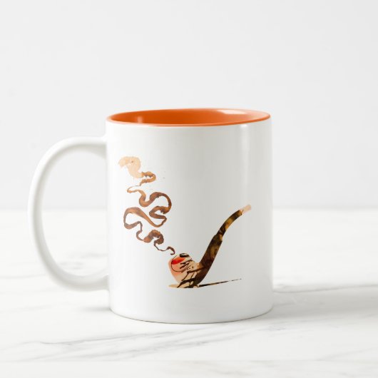 Tasse 2 Couleurs Art de fumer la pipe 1 (Gauche)