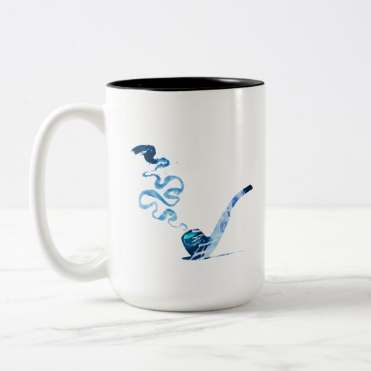 Tasse 2 Couleurs Art de fumer la pipe 2 (Gauche)