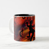 Tasse 2 Couleurs Art de Kokopelli (Devant gauche)