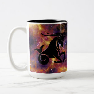 Tasse 2 Couleurs Art de la galaxie du zodiaque Capricorne – Horosco