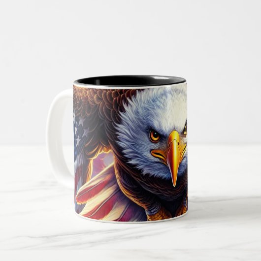 Tasse 2 Couleurs Art de l'aigle (Devant gauche)